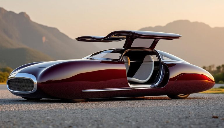 découvrez cette voiture vintage au mécanisme d'ouverture des portes ingénieux et avant-gardiste, alliant charme rétro et innovation technique.