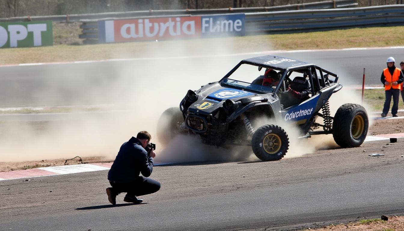 tragédie sur un circuit automobile en gironde : un photographe percuté par un buggy lors d'une course, retour sur cet accident dramatique.