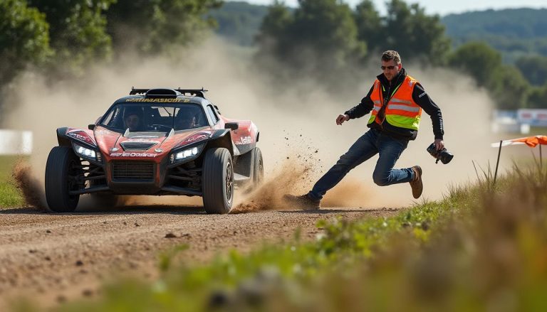 accident tragique en gironde : un photographe percuté par un buggy lors d'une course automobile sur circuit.
