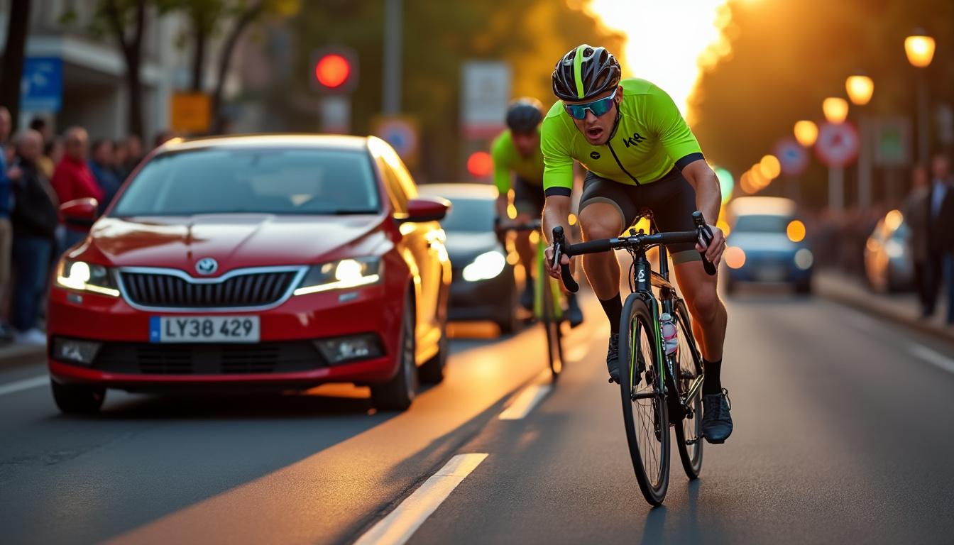découvrez mon récit palpitant d'aujourd'hui où j'ai frôlé le danger à vélo à trois reprises, une expérience effrayante et intense sur le fil.