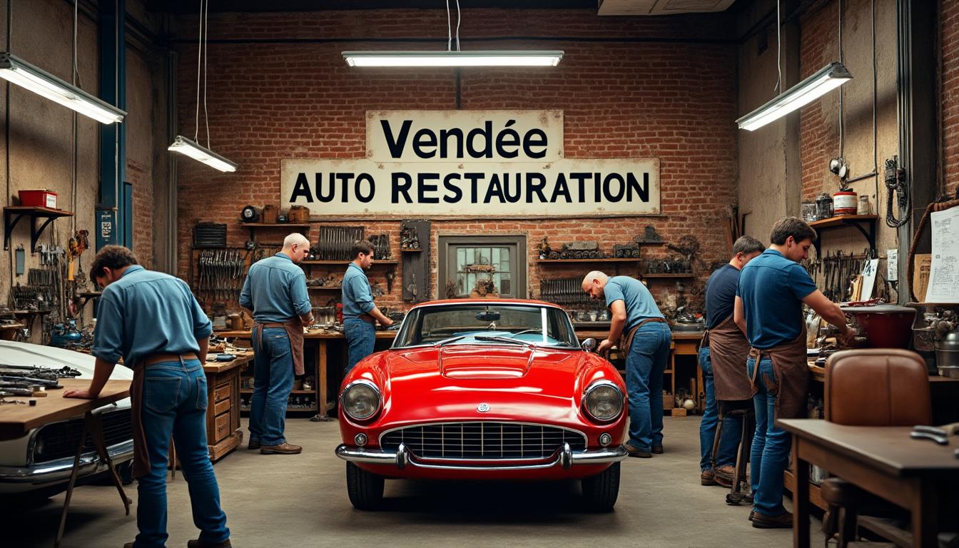en vendée, une équipe passionnée lance une entreprise innovante spécialisée dans la restauration et la conciergerie de voitures de collection, offrant un service sur mesure aux amateurs d'automobiles anciennes.