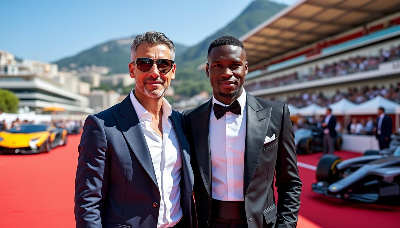 découvrez la rencontre chaleureuse entre alexandre grimaldi et paul pogba à monaco, capturée à quelques pas du prince albert, témoignant d'une complicité exceptionnelle.