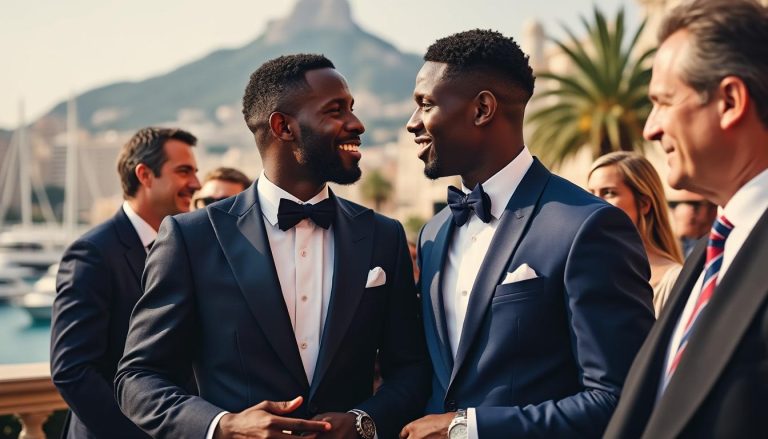 découvrez la rencontre exceptionnelle à monaco entre alexandre grimaldi et paul pogba, partageant un moment de complicité à quelques pas du prince albert.