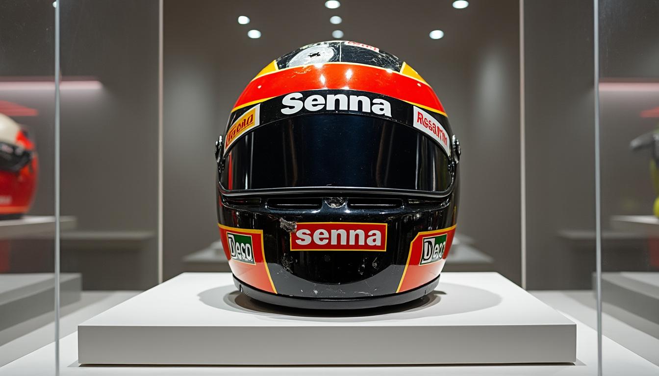 un casque emblématique d'ayrton senna, estimé à un million de dollars, a été acquis par un passionné canadien, marquant un moment exceptionnel dans le monde automobile.