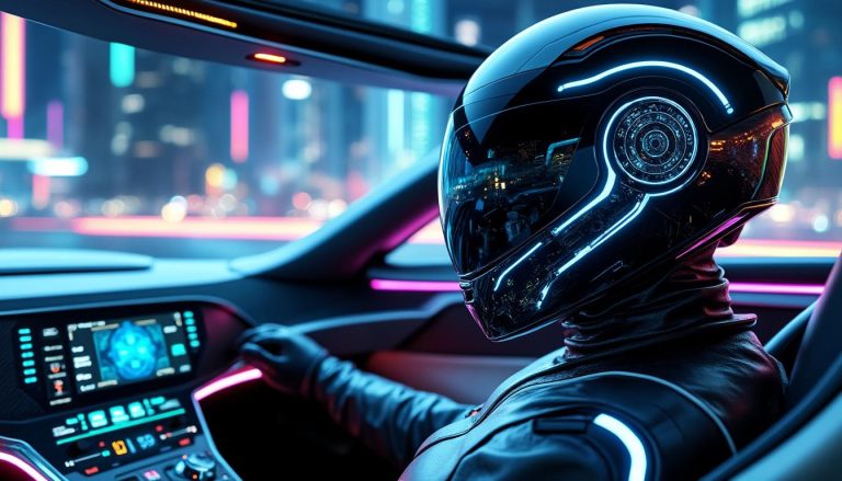 plongez au cœur d’un cockpit futuriste avec ce casque révolutionnaire qui transforme votre expérience de conduite grâce à la technologie de demain.