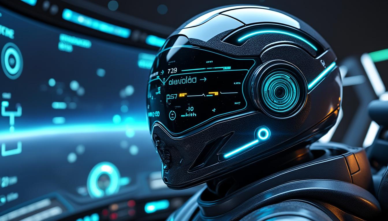 plongez au cœur d’un cockpit futuriste avec ce casque révolutionnaire alliant innovation et technologie de pointe pour une expérience de conduite immersive et unique.