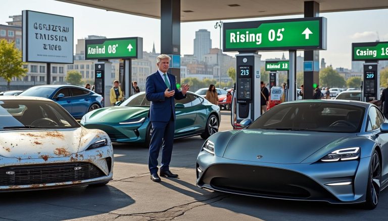 le premier ministre compte sur la hausse des prix du carburant pour stimuler le financement et l'adoption des véhicules électriques, favorisant ainsi la transition énergétique.