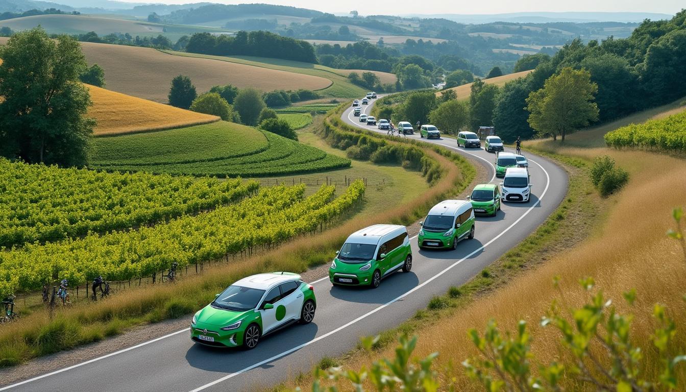 le groupe choletais gca s'engage dans la course cycliste région pays de la loire en fournissant 48 véhicules écologiques, alliant performance sportive et respect de l'environnement.
