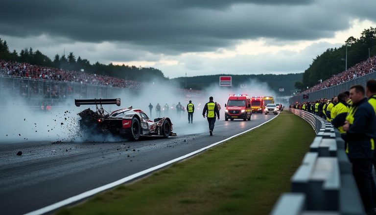 une tragédie bouleversante sur le circuit automobile de fontenay-le-comte : un accident fatal interrompt brutalement la course, suscitant émotion et stupeur parmi les spectateurs et les participants.