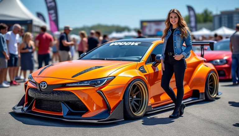 découvrez la toyota celica d'anaïs, une voiture soigneusement préparée et personnalisée, présentée avec passion au nogaro motor festival, lieu de rendez-vous des amateurs de tuning et de performances automobiles.