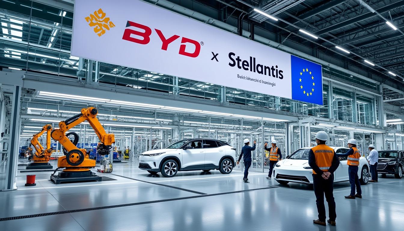 byd engage des discussions avec stellantis et d'autres industriels pour acquérir des sites de production en europe, renforçant sa présence sur le marché automobile européen.