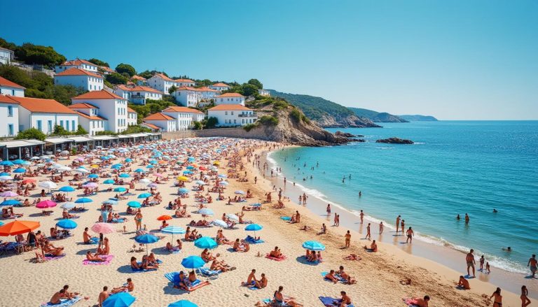 en juillet, la population de l'île de ré augmente considérablement, atteignant jusqu'à dix fois celle de l'hiver, attirée par son climat agréable et ses nombreuses activités touristiques.