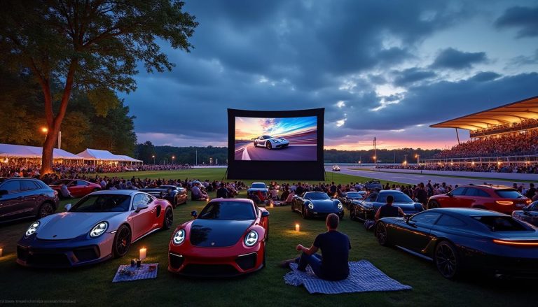 découvrez les heures du mans 2026 avec des séances de cinéma en plein air à vivre confortablement depuis votre voiture. une expérience unique alliant sport automobile et divertissement sous les étoiles.
