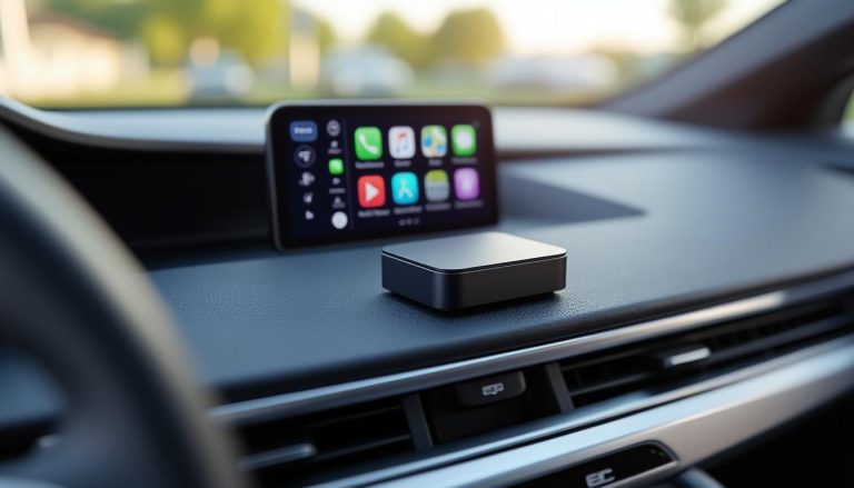 découvrez l'adaptateur carplay sans fil discret qui optimise vos déplacements. profitez d'une connexion fluide et d'une installation facile à prix réduit dès aujourd'hui.