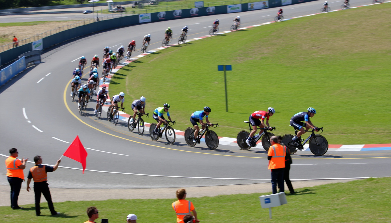 découvrez les détails de l'incident survenu lors d'une course cycliste où un franchissement dangereux a été évité de justesse, assurant la sécurité des coureurs.