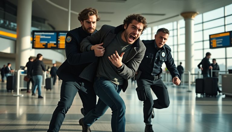un enlèvement dramatique a eu lieu dans un aéroport de la métropole de lyon. la victime a réussi à s'évader et deux suspects ont été interpellés par les autorités.