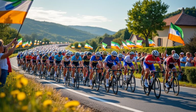 saint-gaudens célèbre le grand retour de la route d’occitanie avec 140 cyclistes prêts à s’affronter dans une compétition intense et festive.