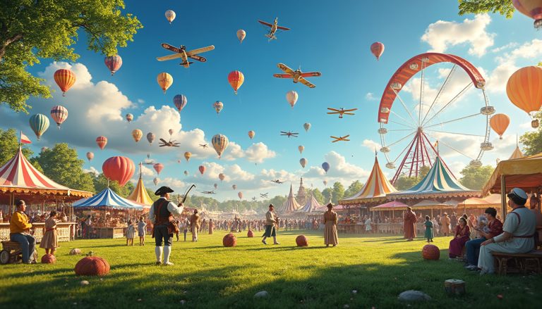 découvrez des idées de sorties incontournables : reconstitutions historiques, festivals animés, fêtes en plein air et animations aériennes pour tous les âges et tous les goûts.