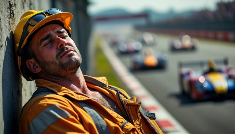 lors des 24 heures du mans, une canicule meurtrière provoque le décès tragique d'un ouvrier, soulignant les dangers extrêmes du travail sous forte chaleur.