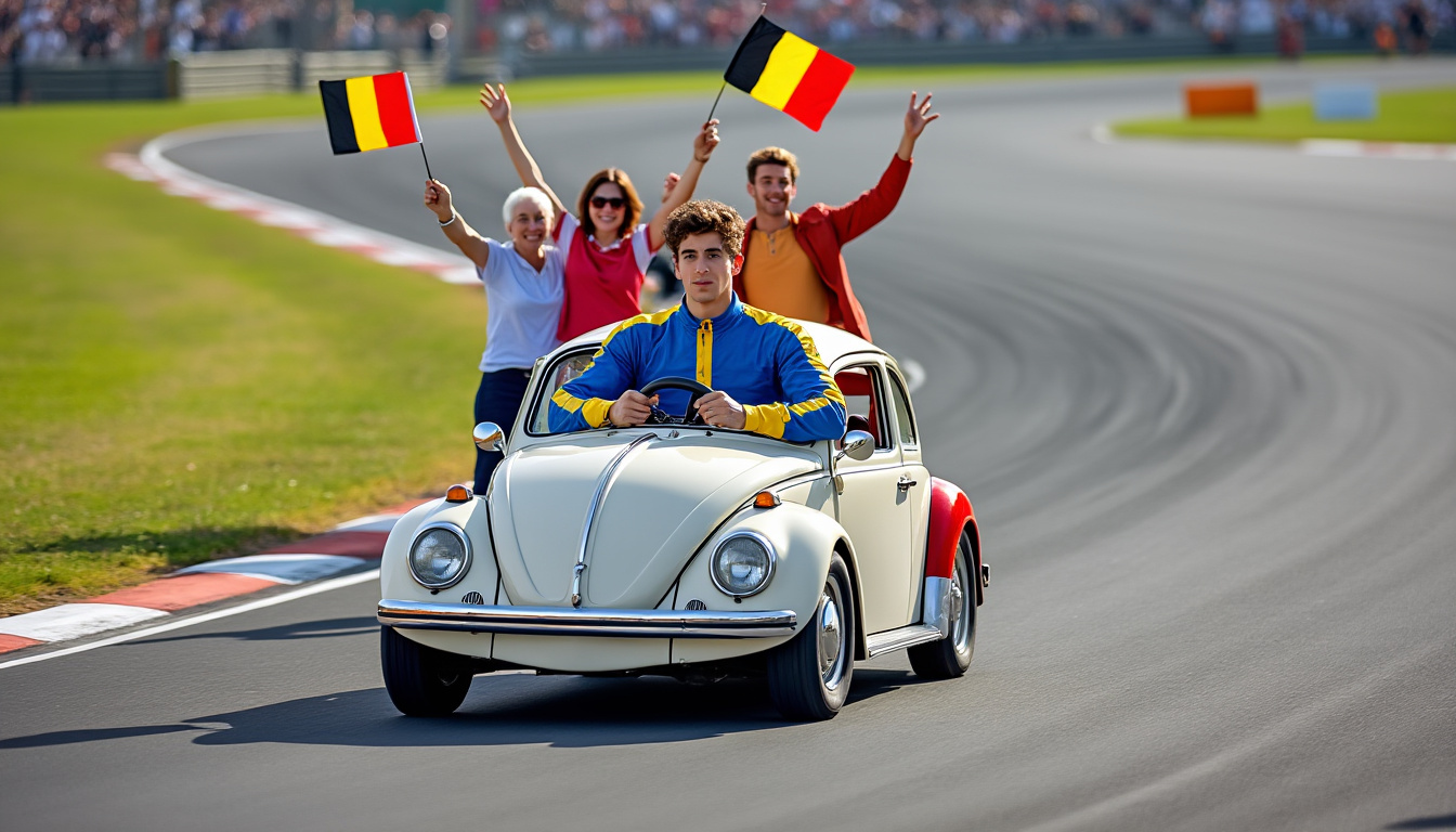 claire de belgique accompagne avec fierté son fils aymeric lors de ses débuts en course automobile en france, marquant un moment important pour la famille royale.