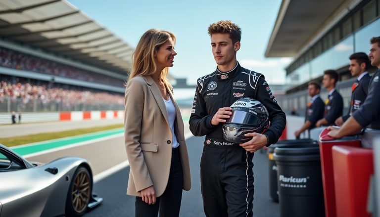 claire de belgique soutient chaleureusement son fils aymeric lors de ses premiers tours de piste en course automobile en france, un moment fort pour la famille royale.