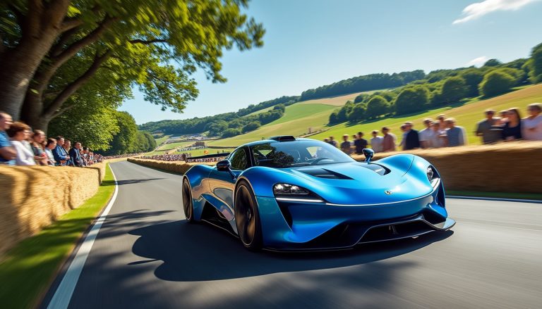 découvrez les premières performances impressionnantes de l'alpine a110 future lors de sa démonstration au festival automobile de goodwood, un événement incontournable pour les passionnés d'automobile.