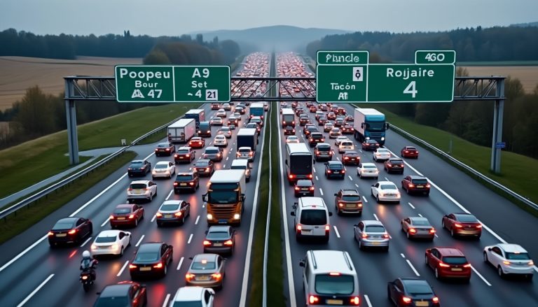 circulation infernale ce samedi 1er : bison futé prévoit une journée noire sur les axes a75, a9, a7, a63, a62 et bien d'autres en france. anticipez vos déplacements pour éviter les embouteillages.