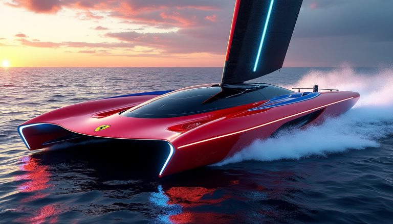 découvrez l’hypersail, le bolide révolutionnaire des océans né de la fusion audacieuse entre ferrari et alpine, alliant performance et innovation maritime.