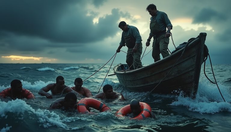 découvrez « l’arrière englouti », un récit poignant mettant en lumière le courage de deux pêcheurs lors du sauvetage héroïque de six naufragés en mer.