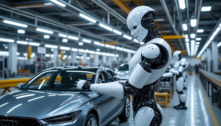 découvrez comment les robots humanoïdes révolutionnent les lignes de production dans les usines automobiles en améliorant l'efficacité et la précision manufacturière.