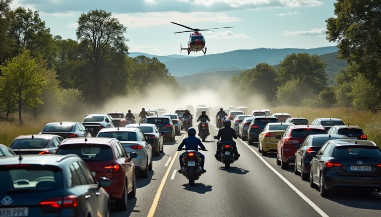 dans le rhône, un rassemblement sauvage de véhicules a été interrompu par l'intervention d'un hélicoptère, rappelant que « la route n’est pas un circuit » pour assurer la sécurité de tous.