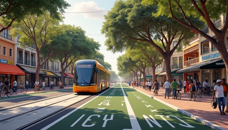 en afrique, repenser la mobilité urbaine passe par des villes accessibles à pied, en transports collectifs et à vélo, pour réduire la dépendance à la voiture.