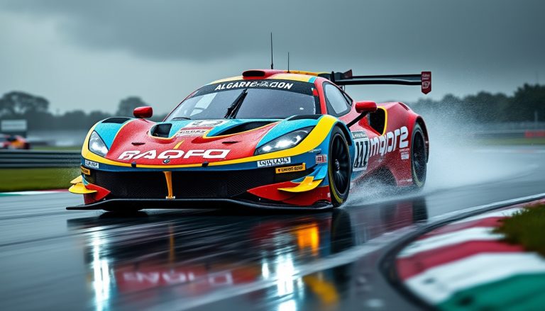 l'équipe algarve pro racing s'impose brillamment sous une pluie intense à silverstone lors de l'european le mans series, démontrant sa maîtrise et sa résilience en course automobile.
