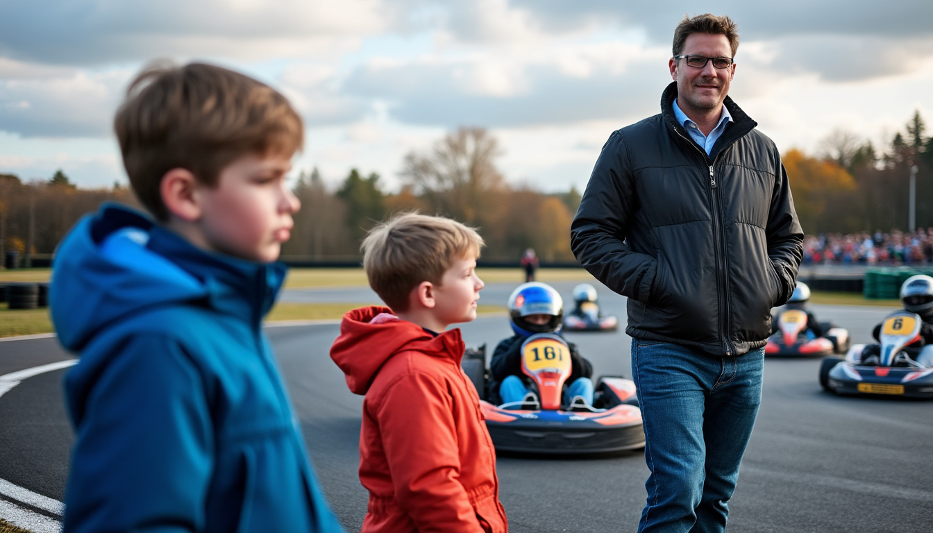 le prince carl philip de suède partage un moment père-fils complice sur une piste de karting avec alexander.