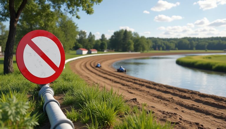 à écouché, il est désormais interdit d'utiliser l'eau des rivières pour arroser la piste en terre lors des courses automobiles, afin de préserver les ressources naturelles.