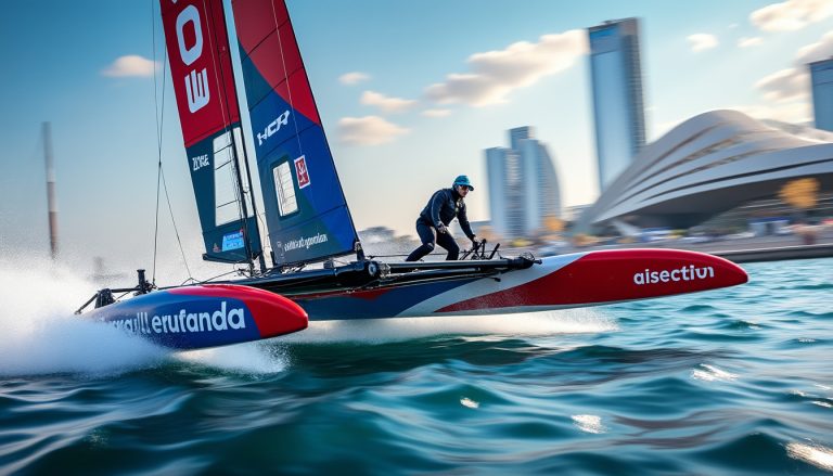 découvrez comment quentin delapierre et le team fr se préparent pour le grand prix d’espagne de sailgp à valence, une course cruciale pour la saison.