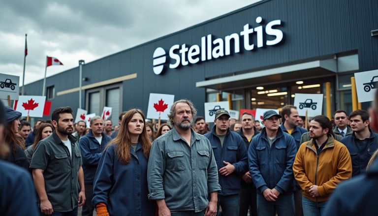 découvrez comment la possible vente d'une usine stellantis au canada pourrait entraîner une série de grèves impactant le secteur automobile et les travailleurs locaux.