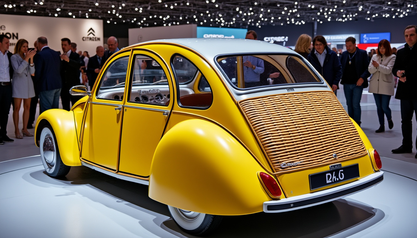 au mondial de l’auto, la 2cv électrique séduit les curieux en revisitant l’esprit et le charme du modèle iconique.