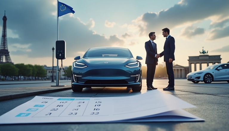paris et berlin s’accordent pour assouplir le calendrier de la transition vers le tout-électrique, une décision susceptible d’infléchir les échéances européennes.