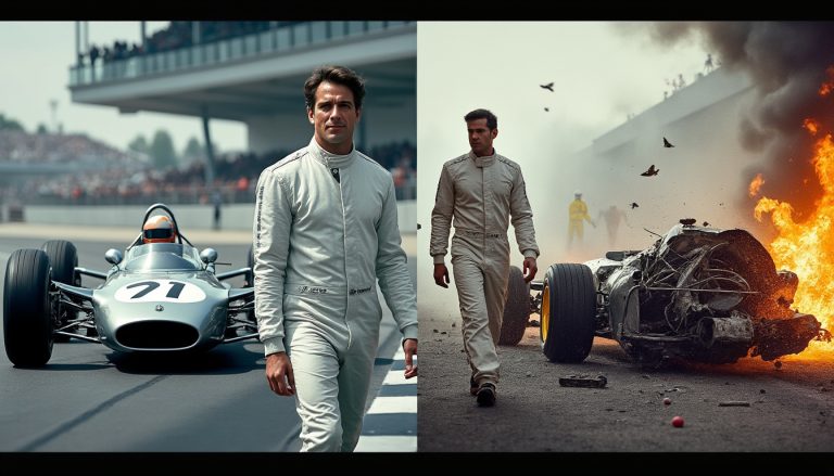 de fangio à romain grosjean, découvrez les pilotes qui ont survécu à des crashs spectaculaires et marqué l’histoire du sport automobile.