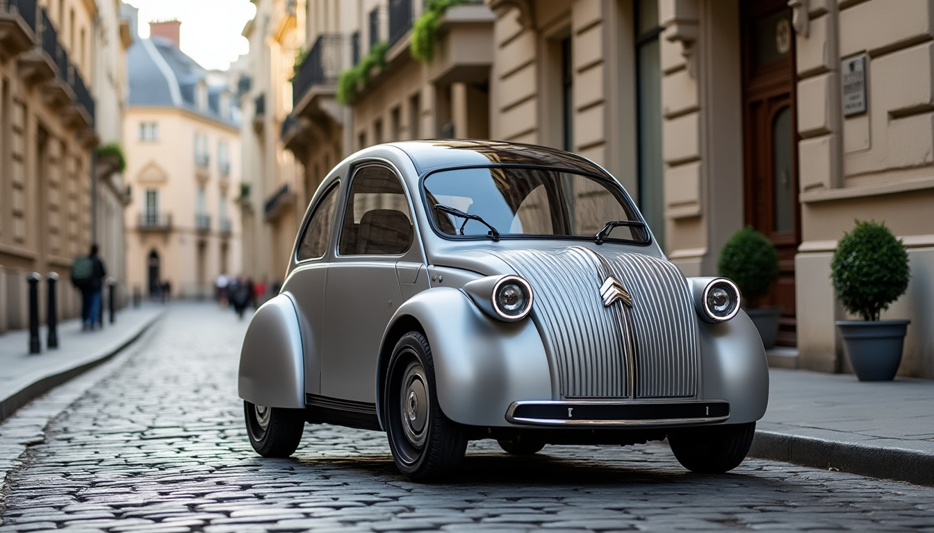 citroën dévoile les premières images de la 2 cv revisitée en version électrique : découvrez cette réinterprétation moderne d’une voiture culte.