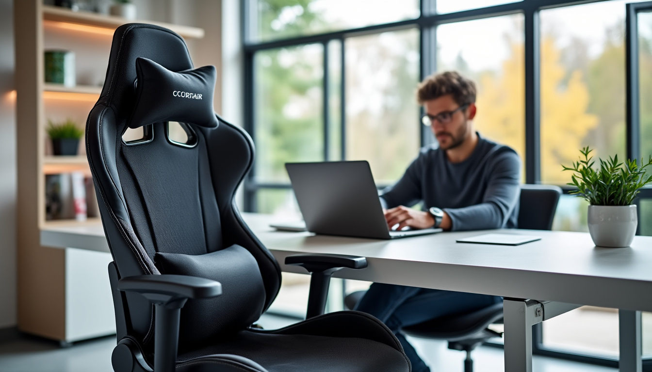 travaillez confortablement pendant des heures avec ce fauteuil réglable, conçu pour s’adapter à votre posture et soutenir votre dos au quotidien.